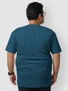 Plain Teal Blue Plus Size T-Shirt