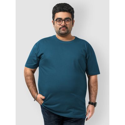 Plain Teal Blue Plus Size T-Shirt Buy premium quality men's plus-size t-shirts online,