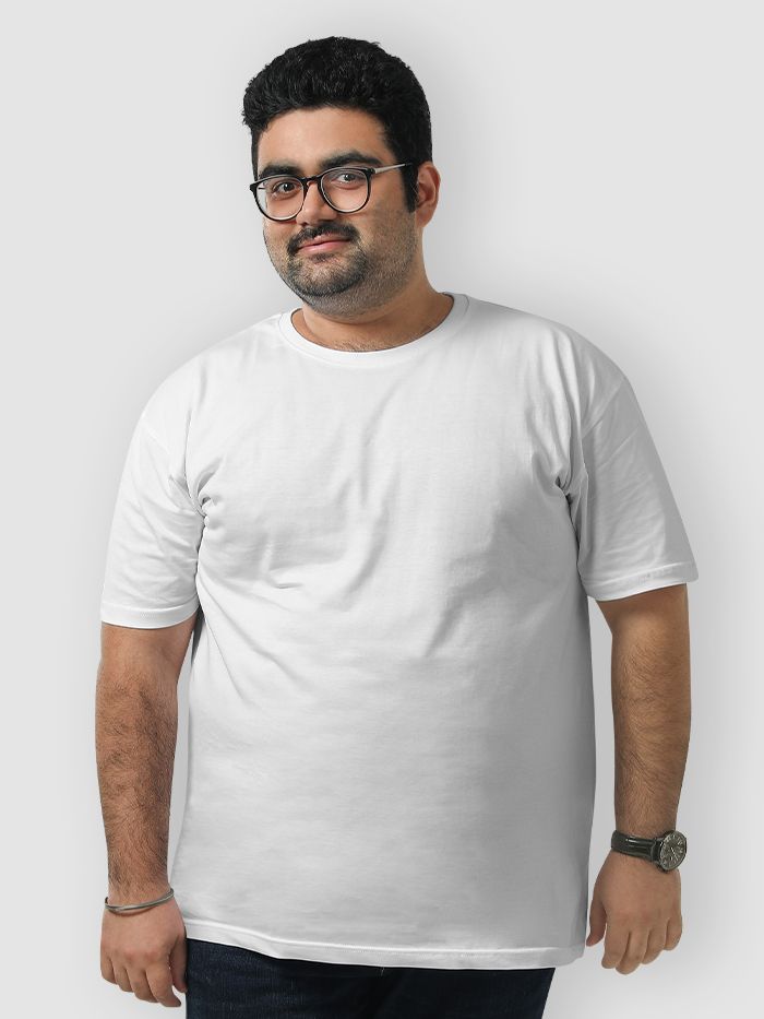 Plus size plain white hotsell t shirt