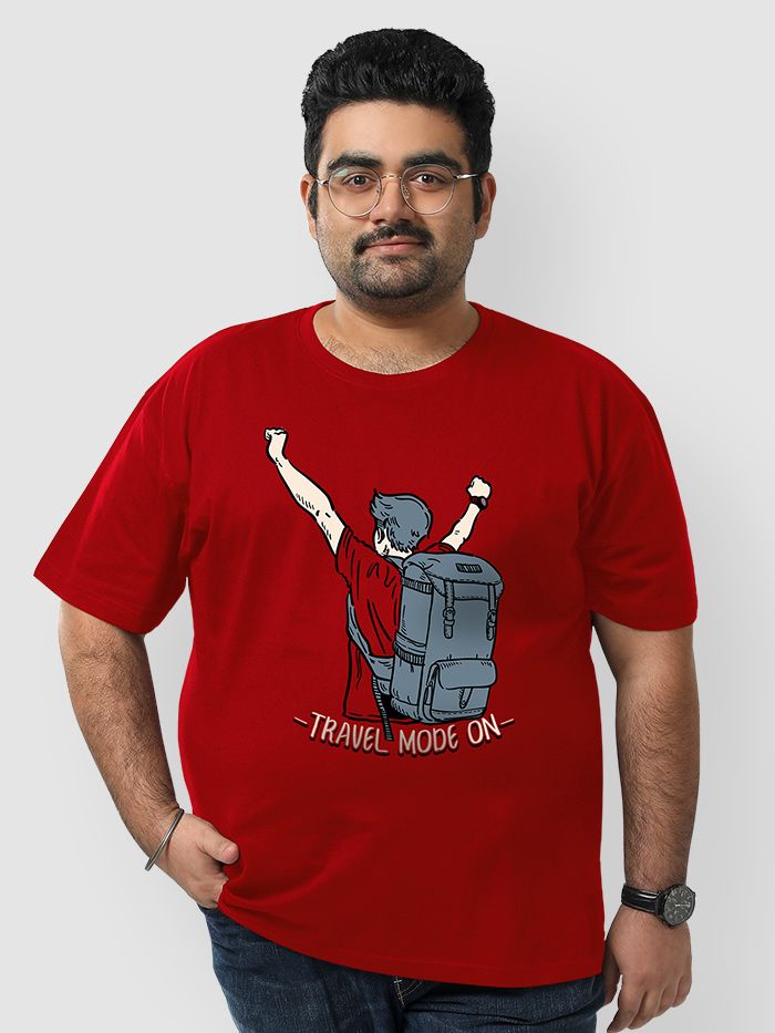 Buy Travel Mode On Mens Plus Size T shirt Online India Beyoung