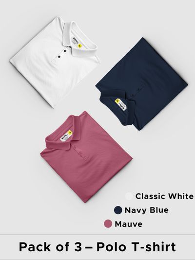 Pack of 3-Born to Rule Polo T-shirts Combo trendy polo t shirts men,