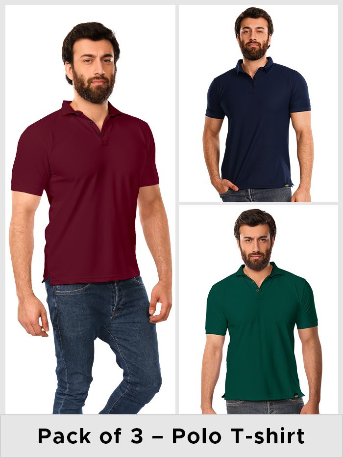 Polo t shirt combo pack online Clearance