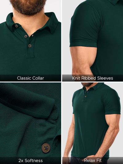 Lush Green Mens Polo T-shirt Polo T-shirts for Men Online