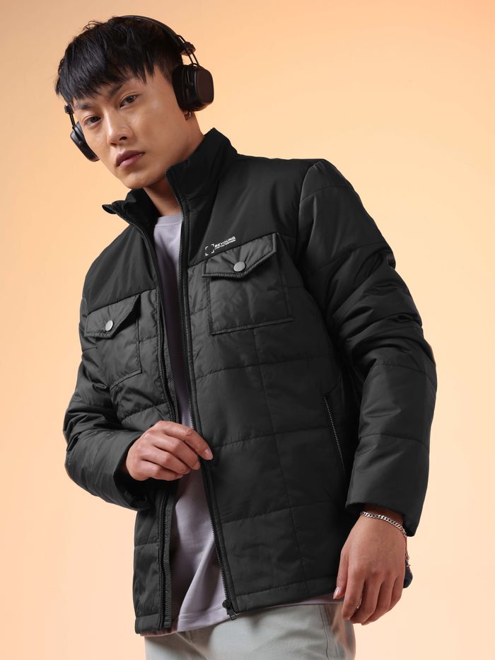 Mens black lightweight puffer jacket new arrivals
