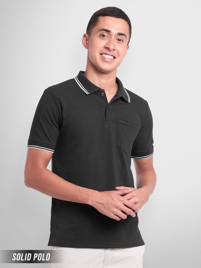 Polo sale striped collar