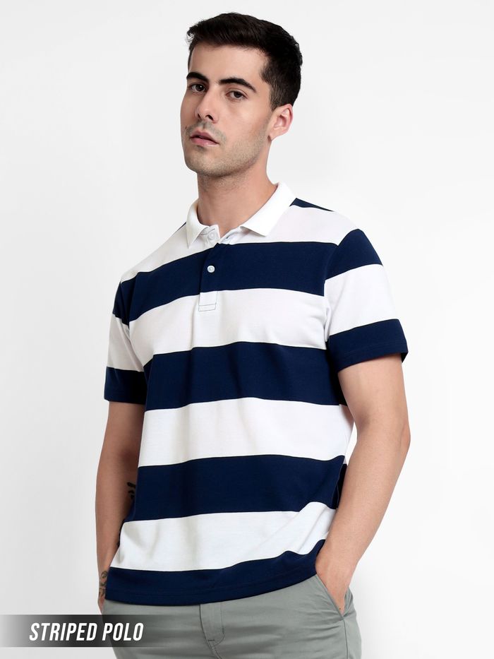 Blue and white polo t shirt new arrivals
