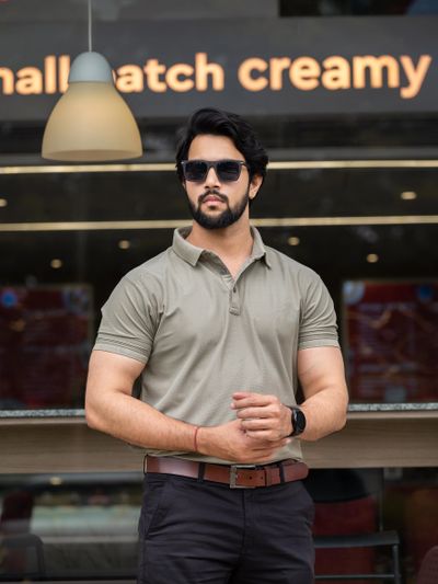 Thunder Grey Polo T-shirt Thunder grey polo t-shirt