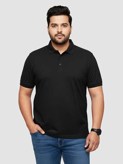 Bold Black Polo T shirt, 