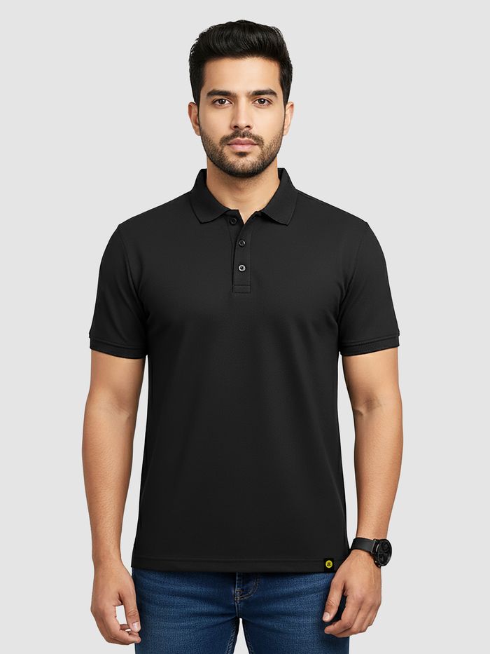 Bold Black Polo T-shirt