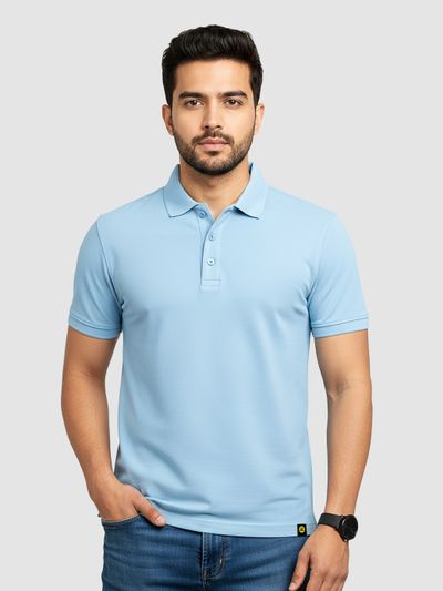 Ice Blue Polo T-shirt buy polo tshirts online,