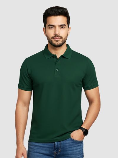 Lush Green Polo T-shirt Buy polo t-shirt online in india - beyoung,