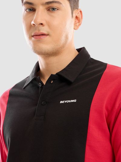 Red Cut And Sew Polo T-shirt
