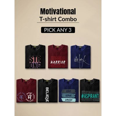 Pick any 3 - Motivational Printed Combo T-shirt for Men Best T-shirts for Men - Printed,