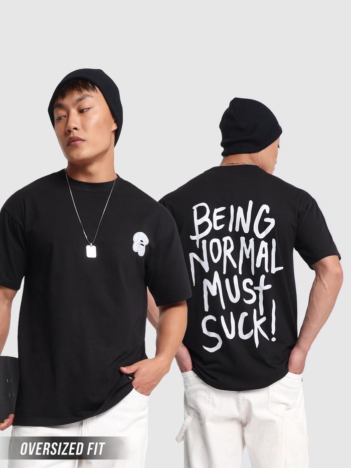 Being Normal Printed Oversized T shirt for Men
