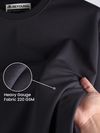 Black Plain Oversized T-shirt for Men