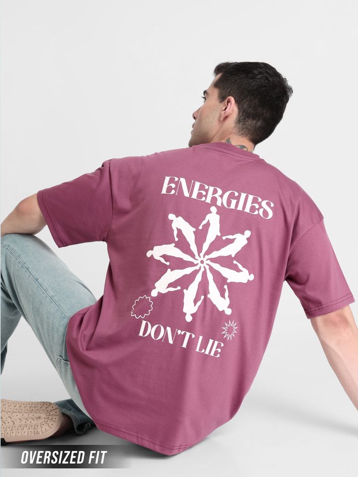 Buy Energies Don?t Lie Printed Oversized T-shirt for Men Online in