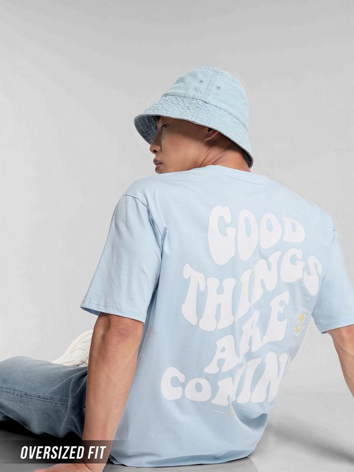Buy Good Things Printed Oversized T-shirt for Men Online in India