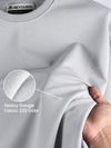 Light Grey Plain Oversized T-shirt for Men