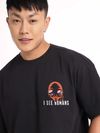No Humanity Printed Oversized T-shirt for Men