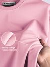 Pink Plain Oversized T-shirt for Men