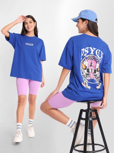 Psych Printed Oversized T-shirt for Women buy oversized t shirt women,