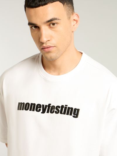 White Moneyfesting Oversized T-Shirt