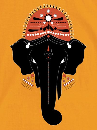 Gajanan Printed Half Sleeve T-Shirt For Girls