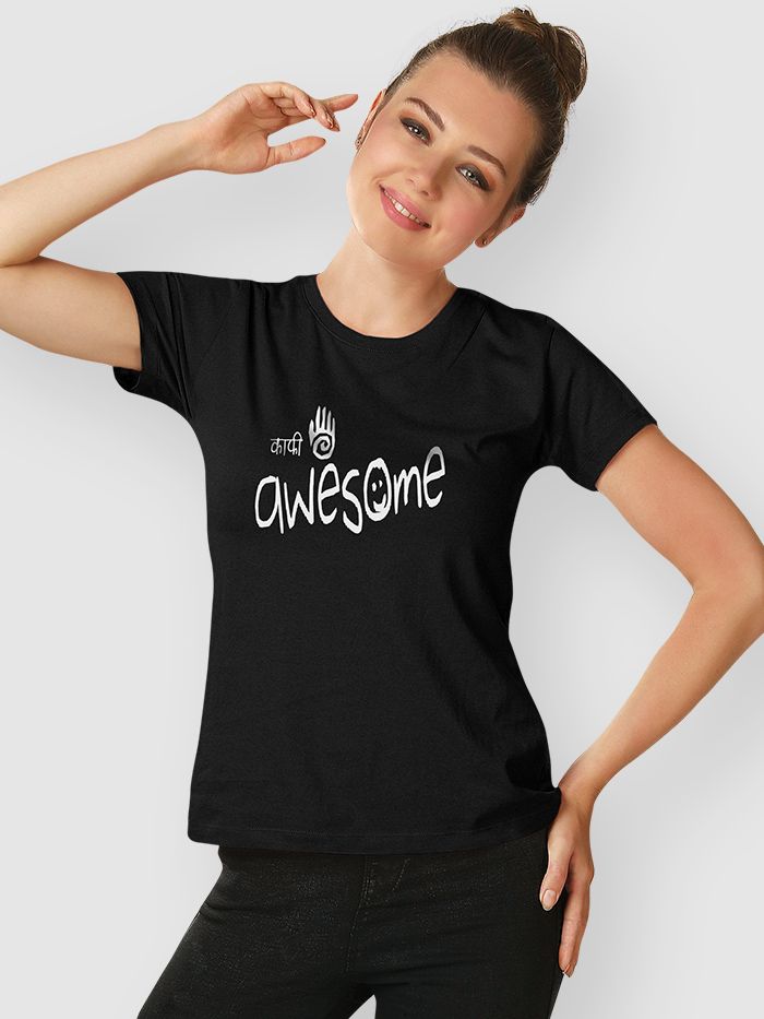 Investere regeringstid kompleksitet Buy Kaafi Awesome Women's Half Sleeve T-shirt Online India - Beyoung