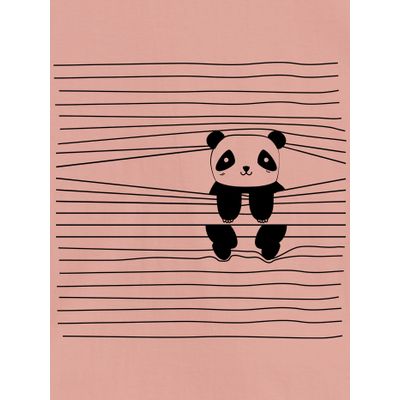 Peeping Panda T-shirt For Girls T Shirt for Women