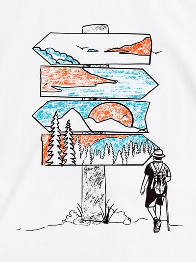 Travel Signboard T-shirts for Girls