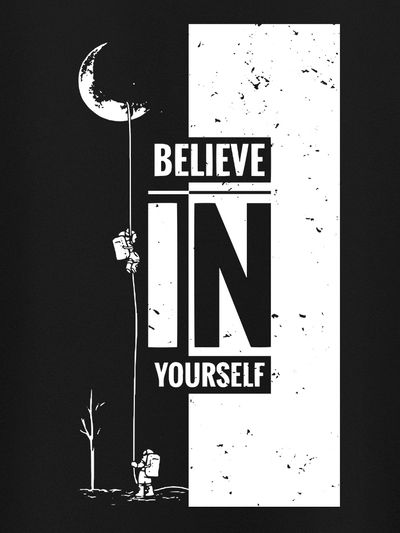 Astronaut Motivational Printed T-shirt for Men