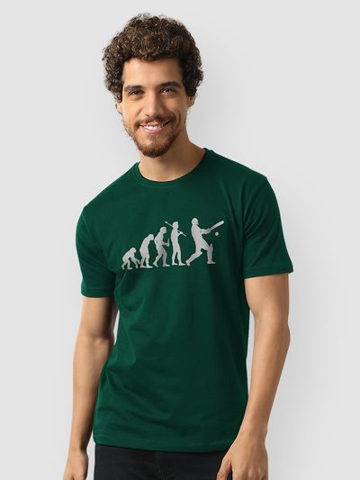 Cricket Evolution Half Sleeve T-shirt for Men Mens Color T Shirts,