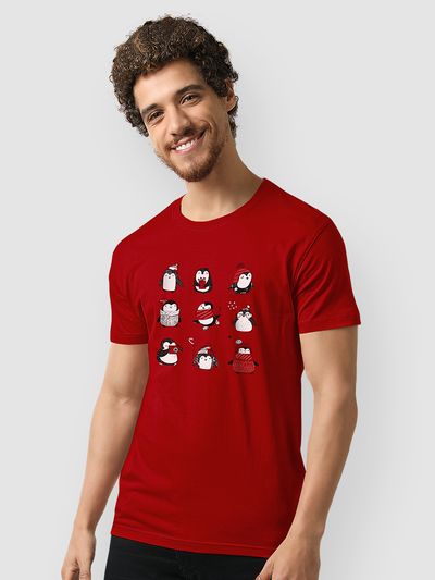 Holiday Penguin Printed T-shirts for Men best t shirts for men,
