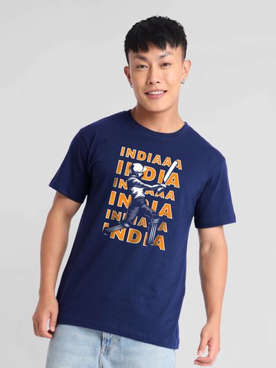 Indian Cricket Half Sleeve T-shirt for Men Men t-shirts - Half Sleeve printed tee,
