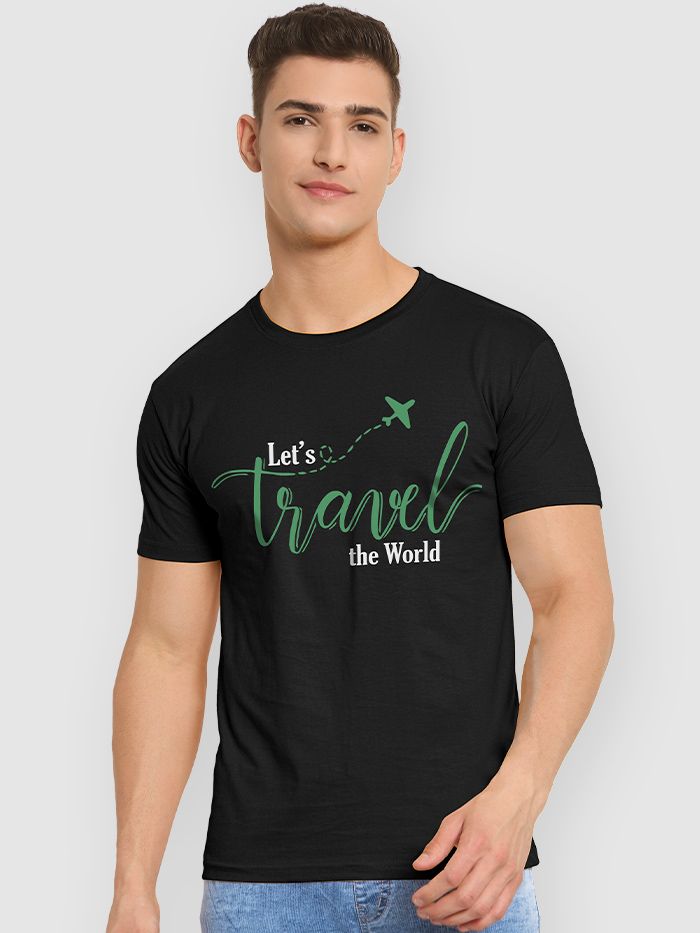 Buy Lets Travel The World T shirt for Men Online in India Beyoung