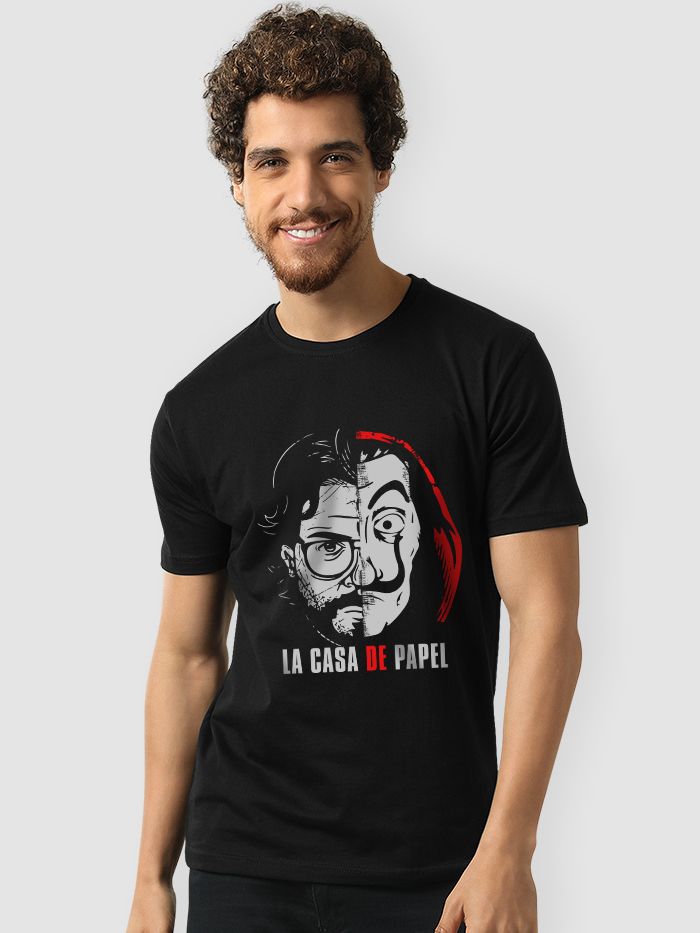 Money Heist Professor Half Sleeve T shirt for Men