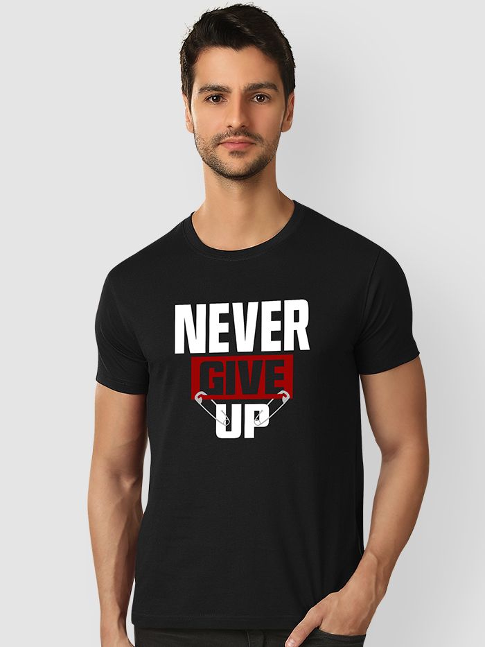 Buy Never Give Up T-Shirts For Men Online In India -Beyoung