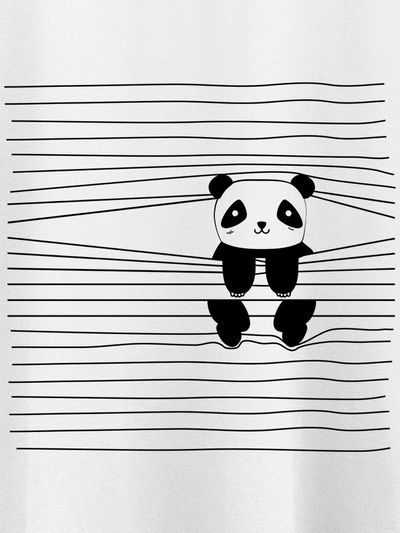 Peeping Panda Printed T-shirt for Men Shop Mens T Shirts Online