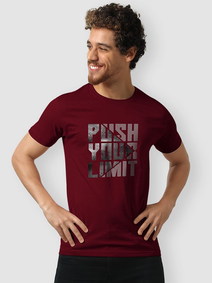 Buy Push Your Limit Men s T shirt Online in India Beyoung