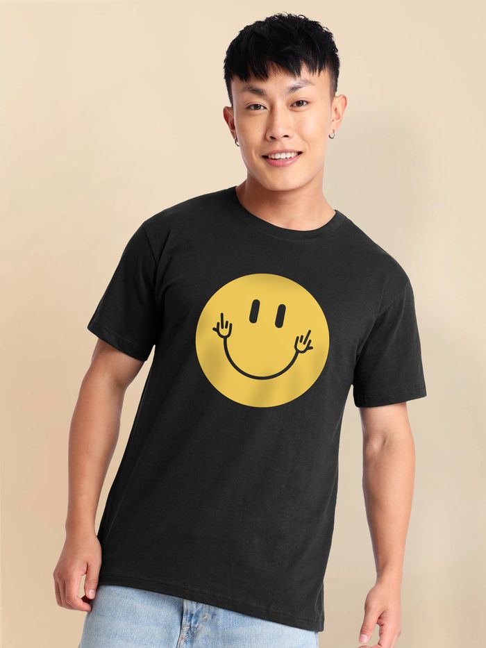 Smiley t shirts online clearance
