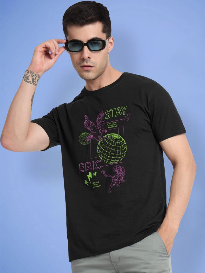 Stay Epic Half Sleeve T-shirt for Men