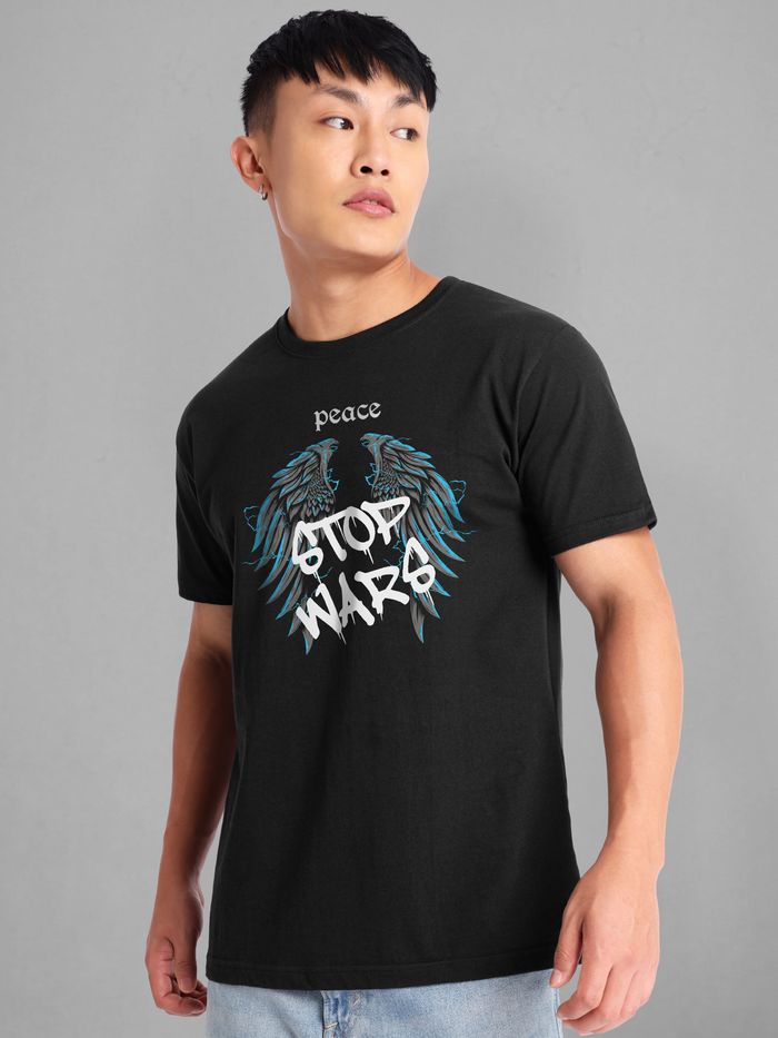 Stop Wars Half Sleeve T shirt for Men