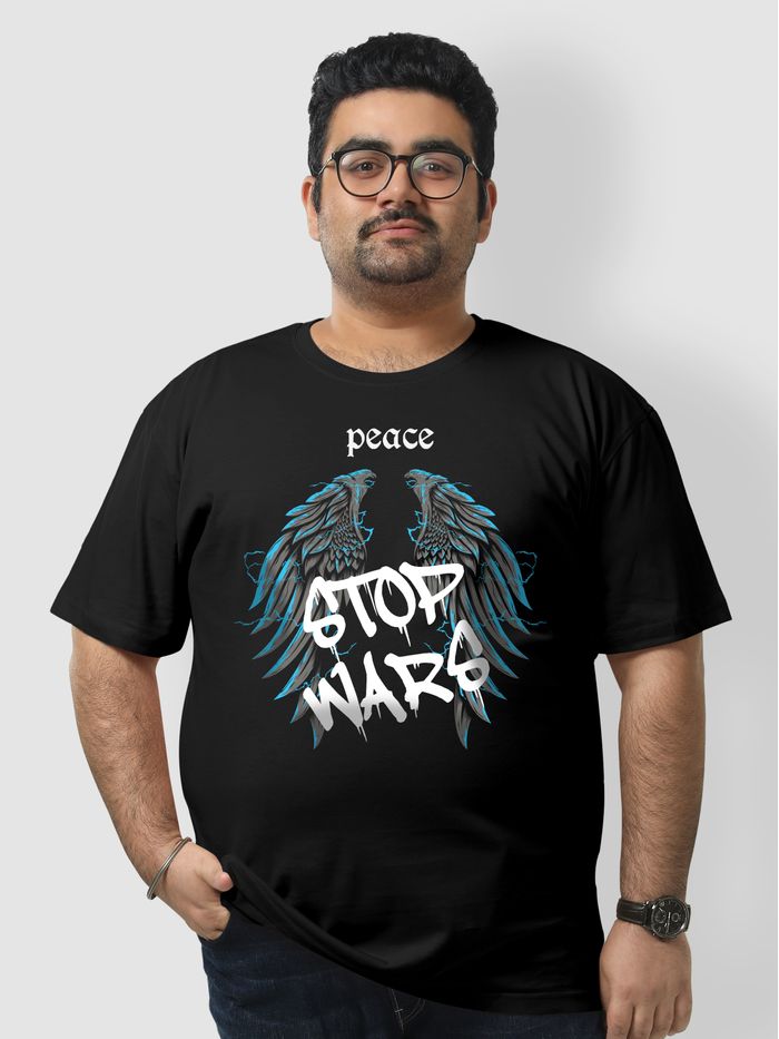 Buy Stop Wars Plus Size T shirts Online in India Beyoung