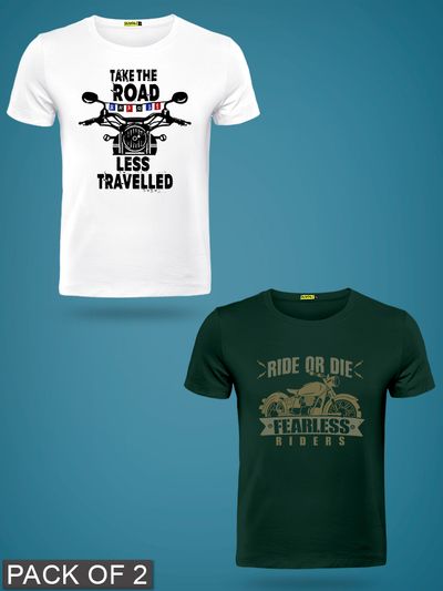 Pack of 2 - Bullet Riders Printed Combo T-shirts Bullet Riders Printed Combo T-shirts - Pack of 2