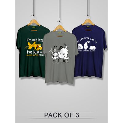 moody Printed Combo T-shirt - Pack of 3