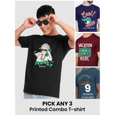 Pick Any 3 - Latest Printed Combo T-shirt