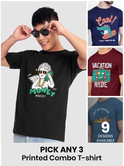 Pick Any 3 - Latest Printed Combo T-shirt