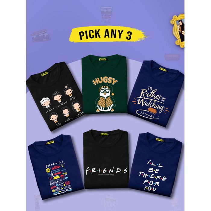 Official Friends Printed Combo T-shirt 