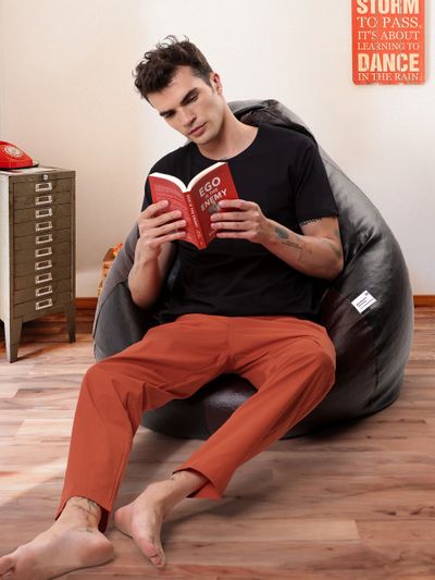 Rust Orange Regular-fit Pyjamas Rust Orange Regular-fit Pajamas