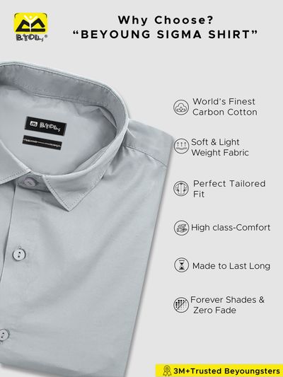 Elephant Grey - Formal Shirts For Men Elephant Grey - Formal Shirts For Men